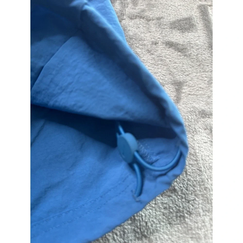 Nike Womens XL Everything Wovens Mid Rise Pants Star Blue Open Hem Baggy